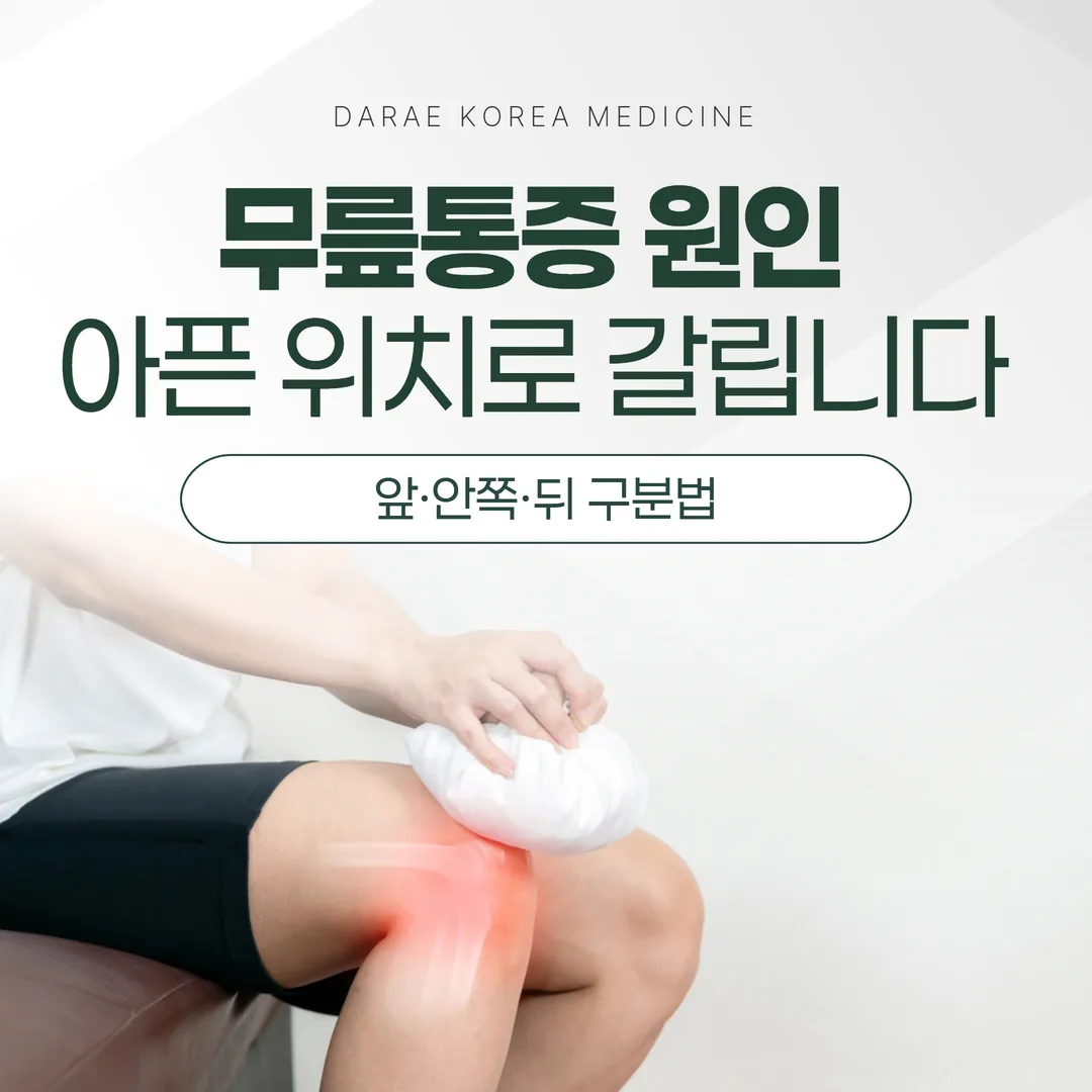 무릎통증 원인, 아픈 위치로 갈립니다 — 앞·안쪽·뒤 구분법